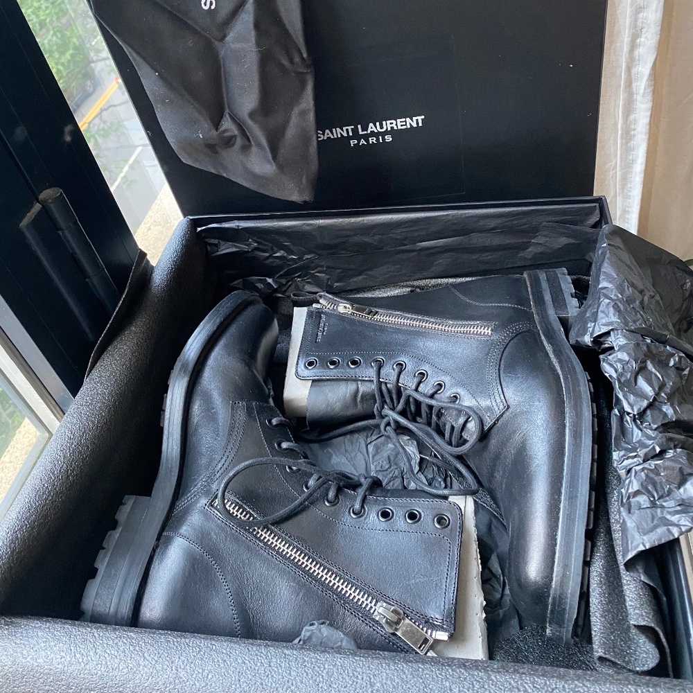 Saint Laurent Paris Double Zip Ranger Boots | Hedi Slimane’s FW15 Collection
